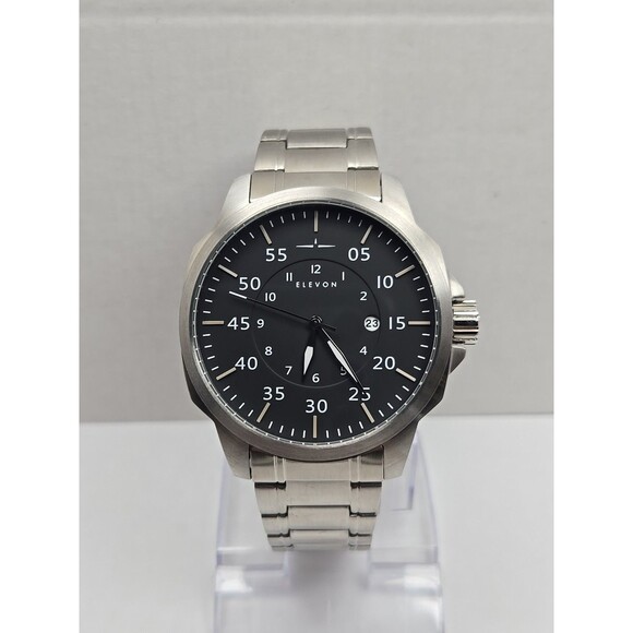 Elevon Hughes Men's Stainless Steel Date Display Watch Model ELE100-4 Rare - Picture 1 of 11